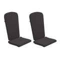 Flash Furniture Charlestown Set of 2 Plush Gray Polyester Adirondack Chair Cushions - 2 Thick Polyurethane Foam - Indoor/Outdoor