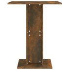 Vidaxl Bistro Table In Smoked Oak - 23.6"X23.6"X29.5" Dining Table, Engineered Wood Material, Square Shape, Requires Assembly