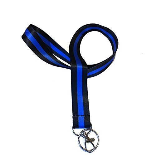 Wigspedia Thin Blue Line Thin Red Line Neck Lanyards Keychain For Key/Id Holder (Thin Blue Line Lanyard)