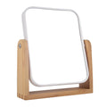 YYPDC Makeup Mirror with Natural Bamboo Stand, 1X/3X Magnification Double Sided 360 Degree Swivel Magnifying Mirror,Vanity Table