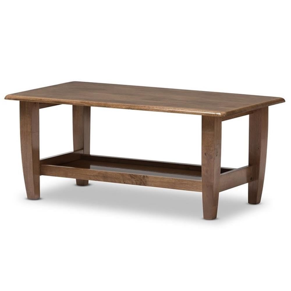 Baxton Studio Pierce Mid-Century Modern Coffee Table Contemporary/Walnut Brown