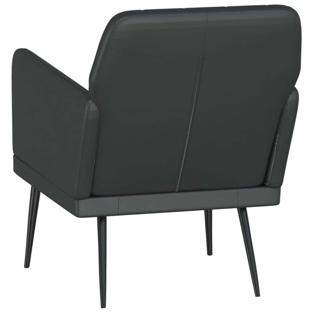 Bussandri Exclusive - Armchair 61x78x80cm artificial leather black