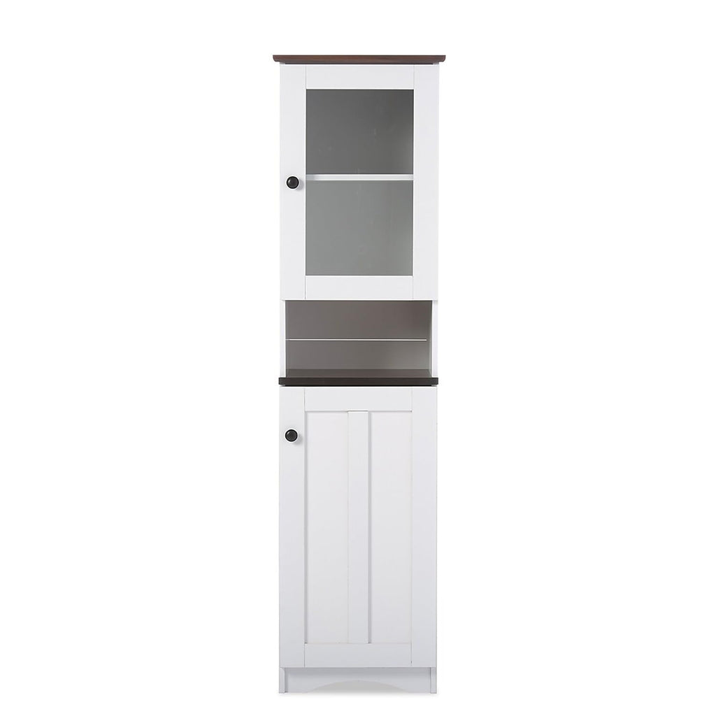 Baxton Studio Dr 883300-White/Wenge Cabinet, White/Dark Brown
