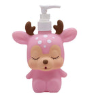 Hyever Deer Duck Cute Cartoon Animal Hand Soap Pump Lotion, Hand Soap, Shampoo, Shower Gel Dispenser, Suitable for Bathrooms, Ki