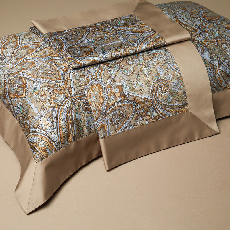 CasaFoyer 140TC Cotton Satin Digital Printed Four-piece Bedding Set