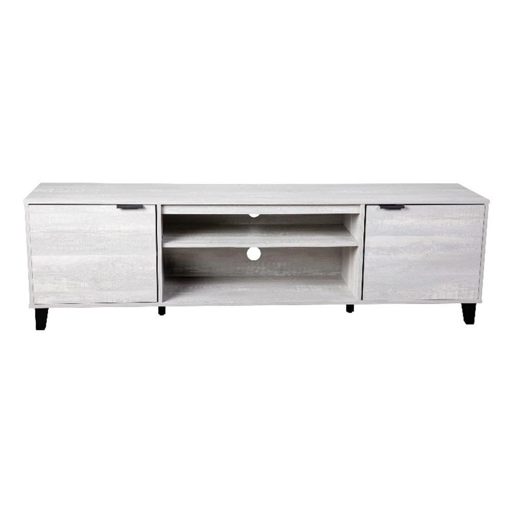 Flash Furniture Nelson Mid Century Modern Tv Stand For Up To 60&Quot; Tv'S - Gray Finish - 70&Quot; Wide - Adjustable Shelves - Open And Closed Storage