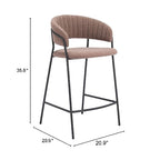 Zuo Josephine Counter Stool Brown