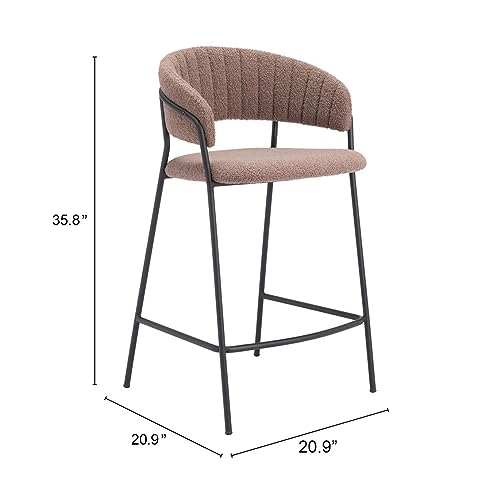 Zuo Josephine Counter Stool Brown