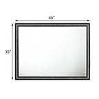 Acme Haiden Rectangular Wood Frame Dresser Mirror In Weathered Black