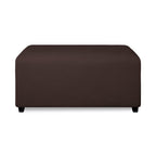 Purefit Super Stretch Soft Form Fit Ottoman Cover Rectangle - Ottoman Slipcovers For Foot Stool & Folding Storage Furniture For Living Room With Nonslip Elastic Bottom(Small, Chocolate