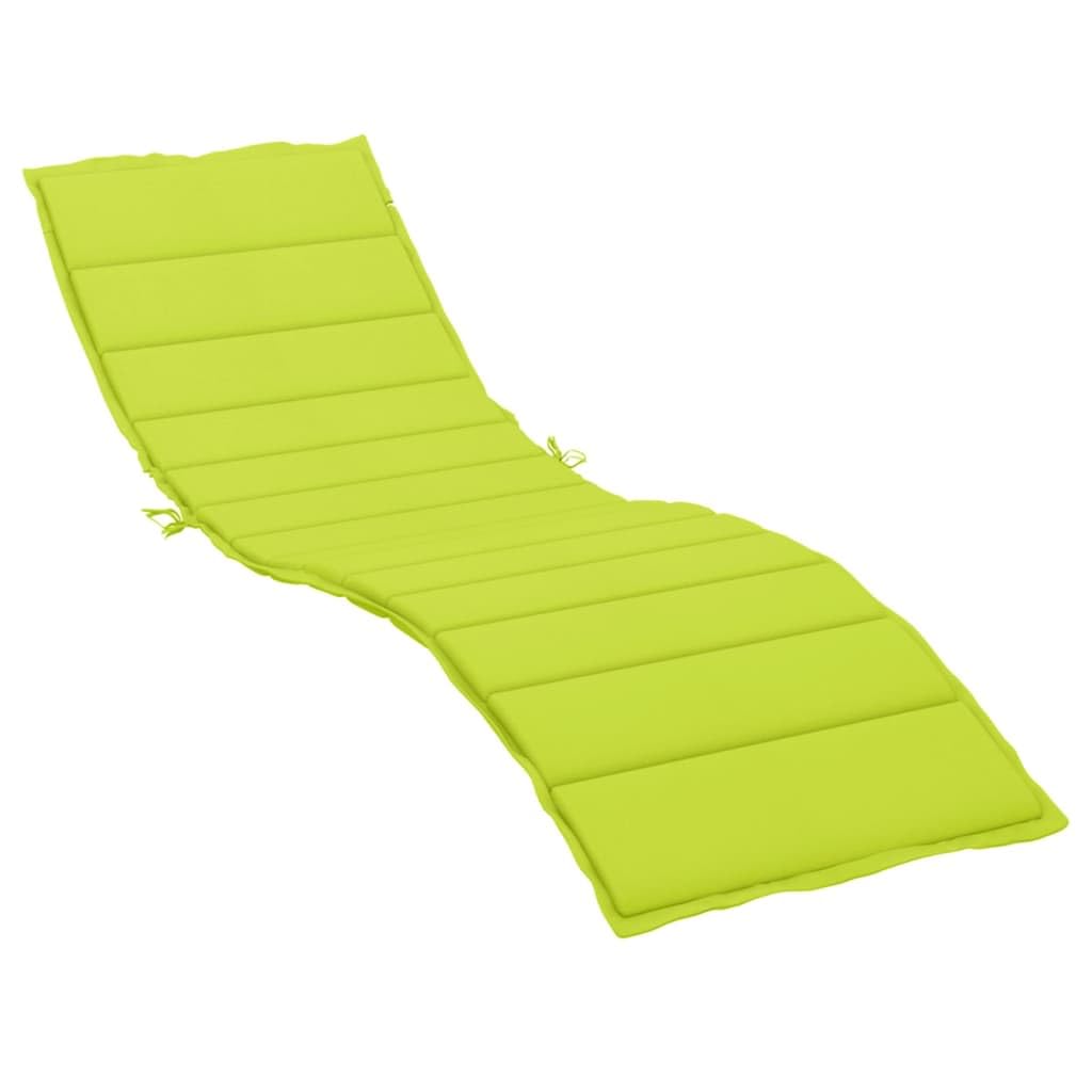 vidaXL Oxford Fabric Sun Lounger Cushion - Bright Green, Water-, Lightweight, Non-Slip Design, Indoor and Outdoor Use, Easy to A