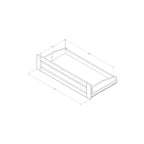 Kodiak Furniture Phoenix Queen Espresso Wood Storage Futon-Linen Stone Mattress