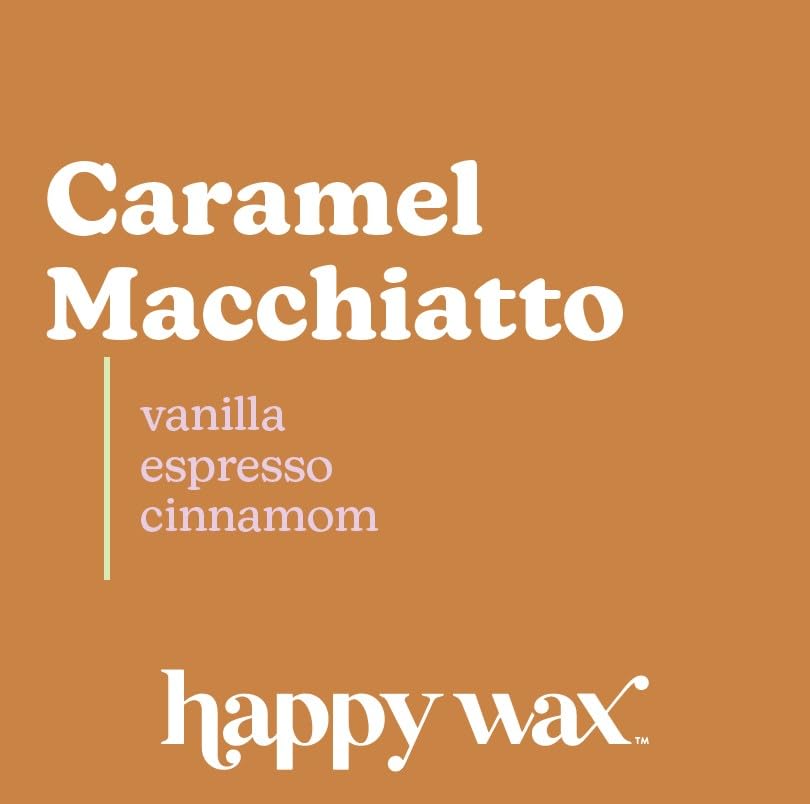 Happy Wax Caramel Macchiato Scented Bear Wax Melts - Natural Strong Scented Coffee Wax Melts Infused W/Essential Oils - Non Toxi