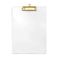 Uniqooo Thick Clear Acrylic Clipboard With Shiny Gold Finish Clip, Perfect For Modern Arts Lover, Fashion And Style Expert, Call
