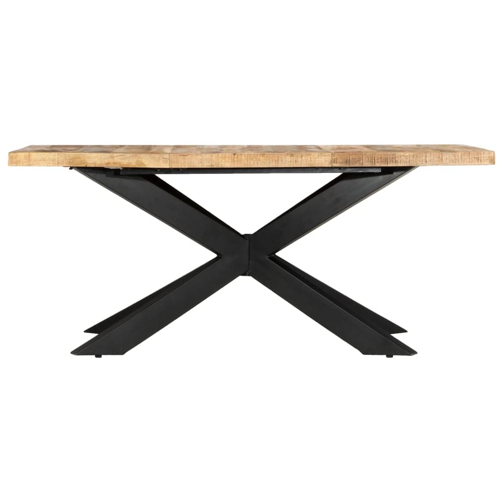 vidaXL Dining Table 70.9&quot;x35.4&quot;x29.9&quot; Solid Rough Mango Wood