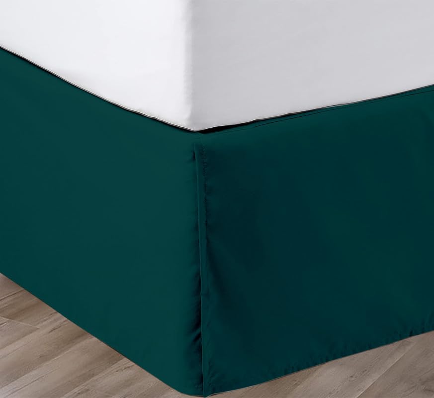 Sgi 21 Inch Drop Bed Skirt Full Size With Platform To Stay In Place Elegant Pleated Design With Split Corners Wrinkle Resistant