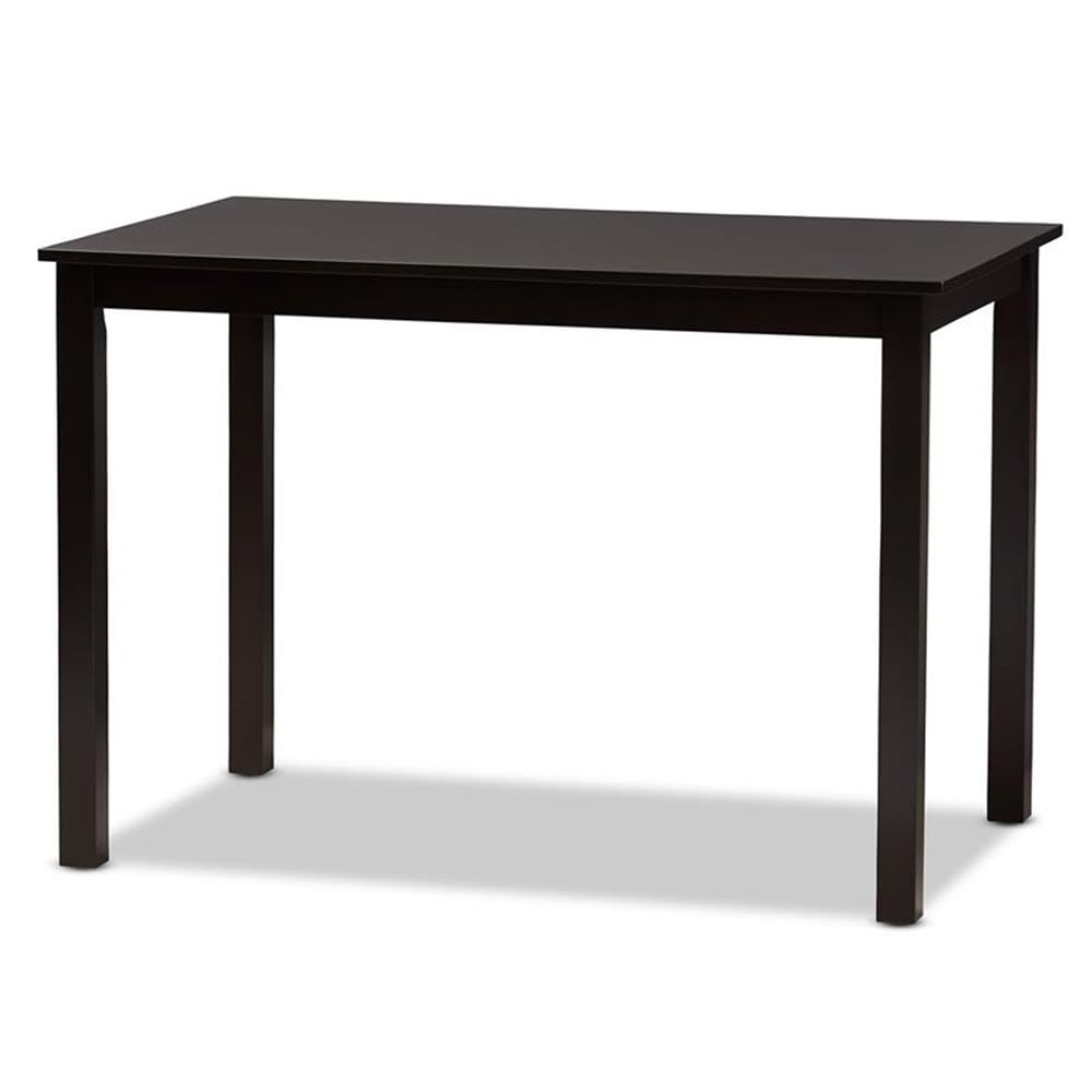 Baxton Studio Erion Modern and Contemporary Dark Brown Finished Wood 5-Piece Dining Set