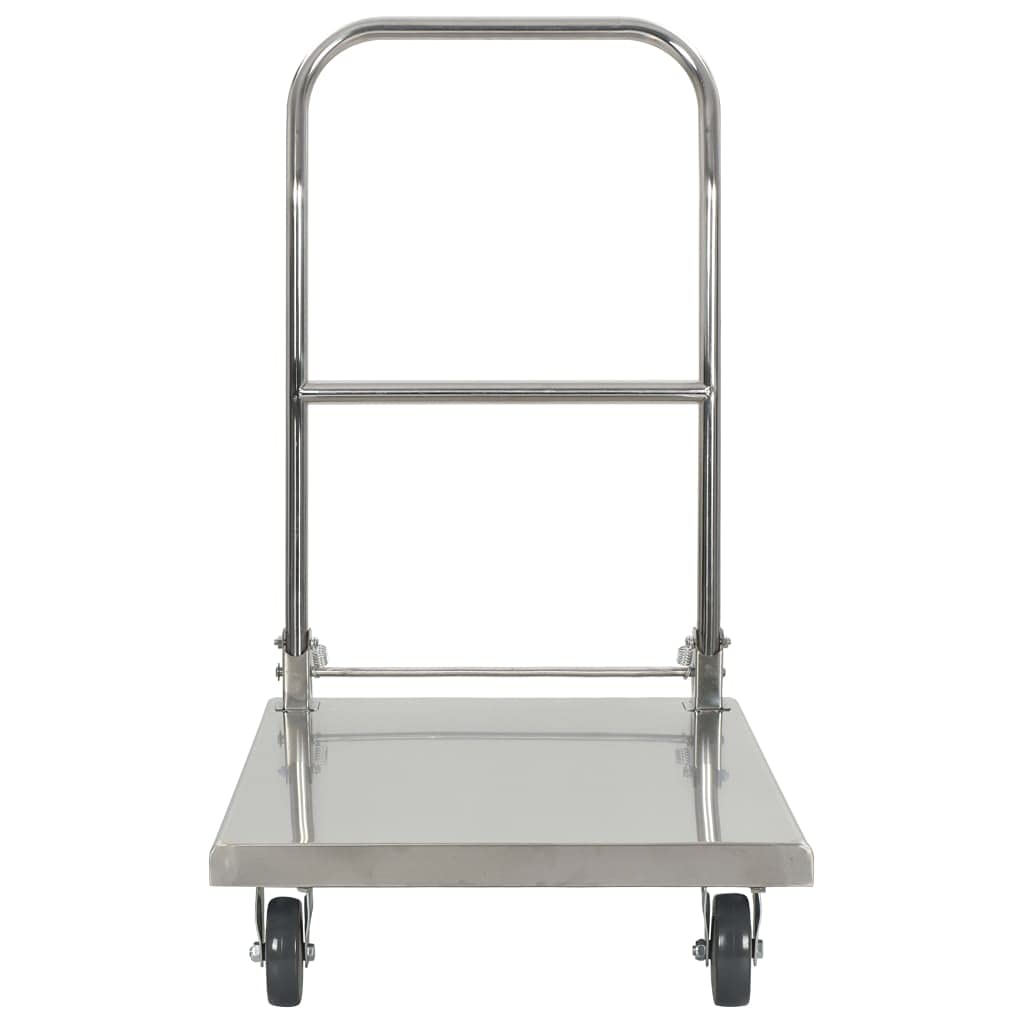 Platform Truck Collapsible Wagon Folding Hand Dolly 440lb Stainless Steel vidaXL