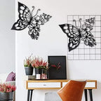 Ez4Ence 2Pcs Butterfly Decoration Wall Art Boho Wall Home Decor Hanging Appearance Wall Decor Metal Hanging Butterfly Decor Flow
