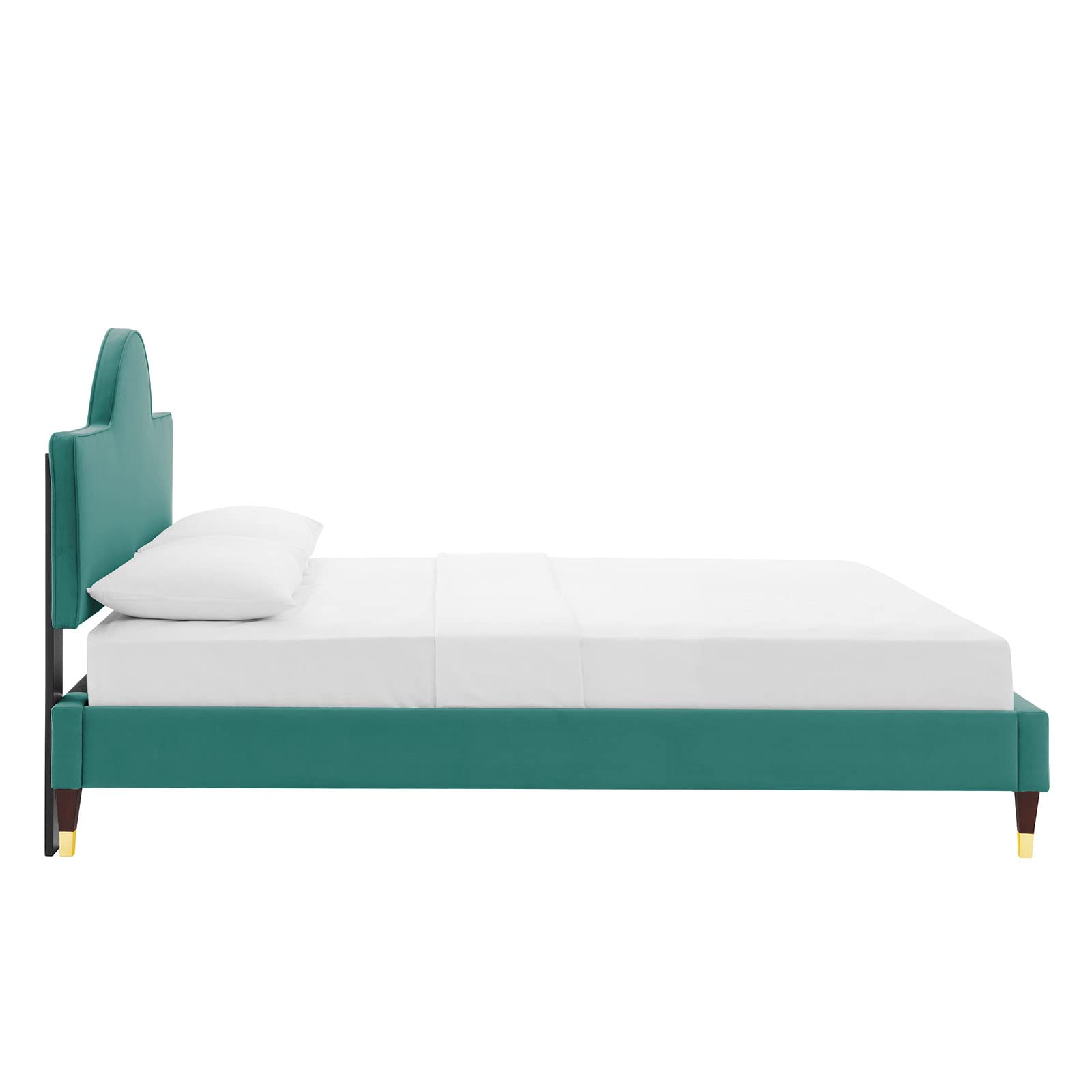Modway Aurora Performance Velvet Full Bed, Teal