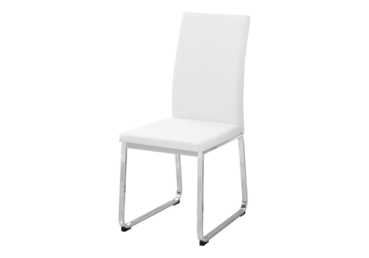 Monarch Specialties I Two Chairs, 28'L x 28'D x 38'H, White/Chrome