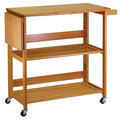 Ergode Julia Kitchen Cart - Sleek & Modern Design, Granite Top, Metal Basket, Removable Tray, Casters, Ample Storage, Black Finish. Dimensions: 22.6" W x 16" D x 34.1" H. (34137-VV)