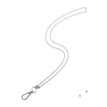 Sopopal Lanyards For Id Badges Stainless Steel Silver Chain Lanyard For Keys Necklace Id Card Badge Holder