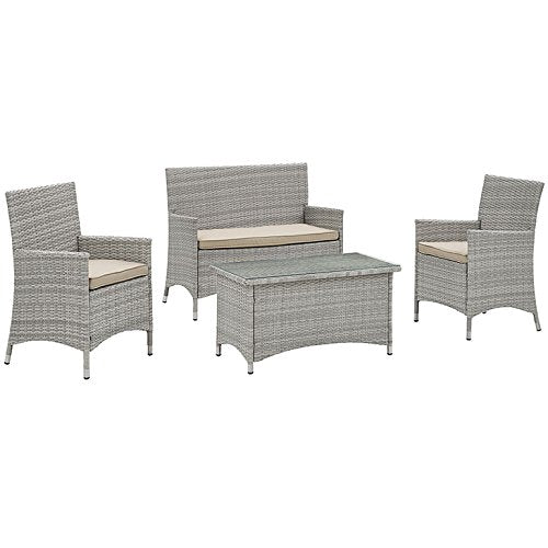 Modway Transitional 4 Piece Outdoor Patio Patio Conversation Set Wl-02172-Mw