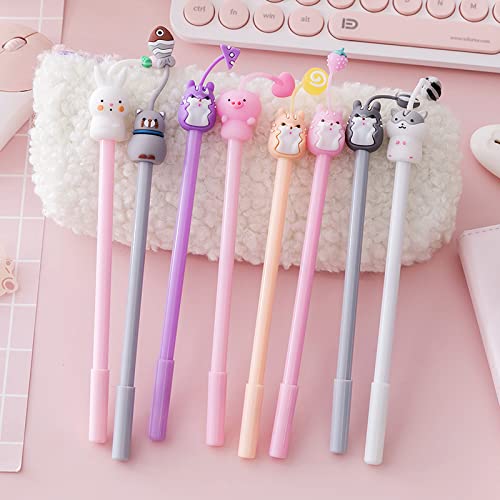 Chinshwehaw Cartoon Animal Pens Ink Pens Gel Pen Writing Pens Neutral Pens School Office Supplies Kids Gifts 0.38Mm Ball Point C