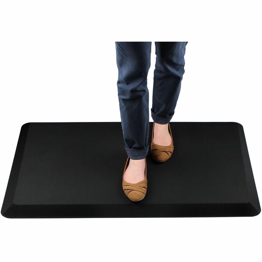 Floortex® Black Standing Comfort Mat - 20&quot; X 32&quot;