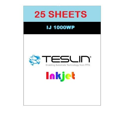 Teslin174Ynthetic Paper - For Inkjet Printers - Waterproof Inkjet Grade Ppg Ij 1000Wp - Full Sheet 10 Mil | Pack Of 25