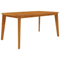 vidaXL Patio Table for Outdoor Space, Sturdy and Long-Lasting, Solid Acacia Wood Construction, Diagonal Leg Design for Extra Stability, Rectangular Shape, Easy Assembly Required, Dimensions: 63"x3...