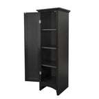Os Home And Office One Door Kitchen Black Storage Pantry