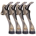 Gotega Door Stopper, 4 Pack Kickdown Door Stop With One Touch Adjustable Height And Rubber Tip Door Stops 4 Inches, Antique Bron