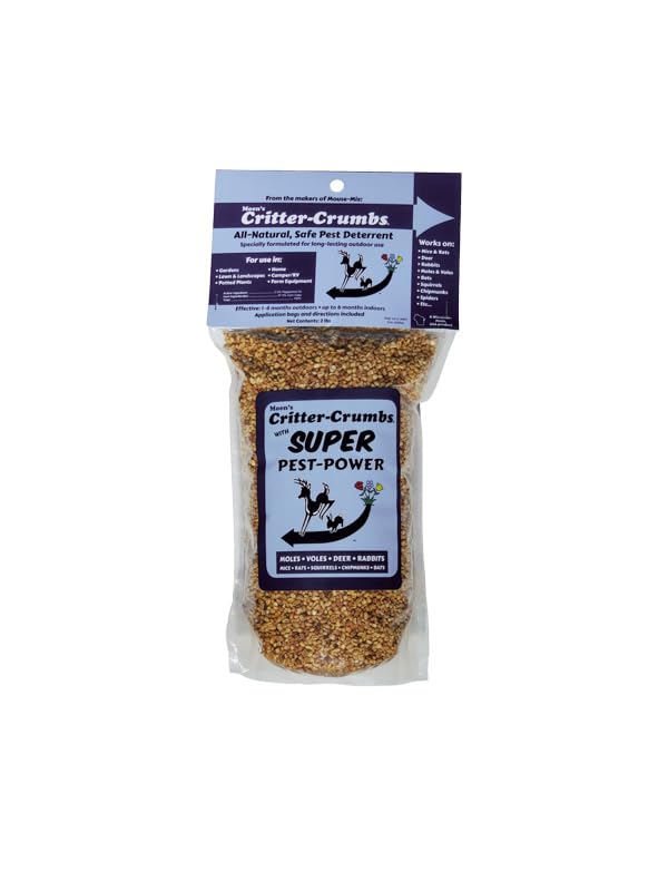 Critter Crumbs Mouse-Mix Indoor Outdoor Mouse Pouches, Rodents, Mice, Deer Control Deterrent Eliminator,  Gallon