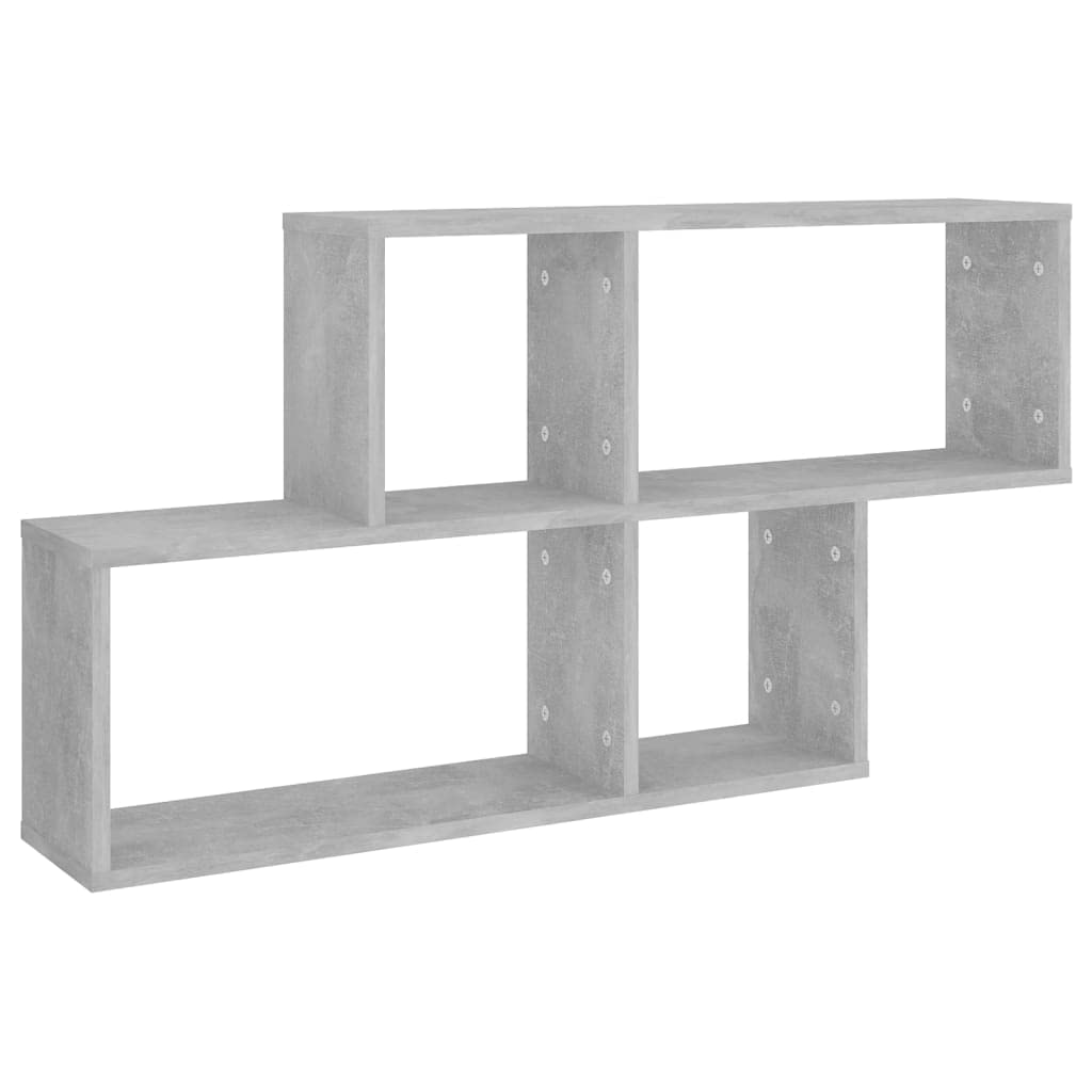 Wall Shelf Concrete Grey 100x18x53 cm Engineered Wood