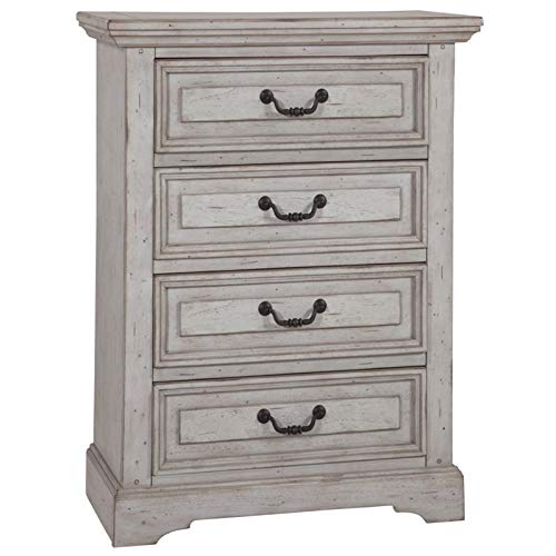 American Woodcrafters Stonebrook Antique Gray Wood 4-Drawer Chest