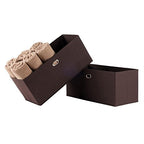 Ergode Wood Torino Folding Fabric Baskets - Versatile Storage Solution for Bedroom (38222-VV)