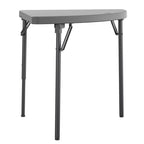 Dorel® - Corner Folding Table - Half Moon Top - 3 Legs - 29.50" Table Top Width x 29.20" Table Top Depth - 29.50" Height