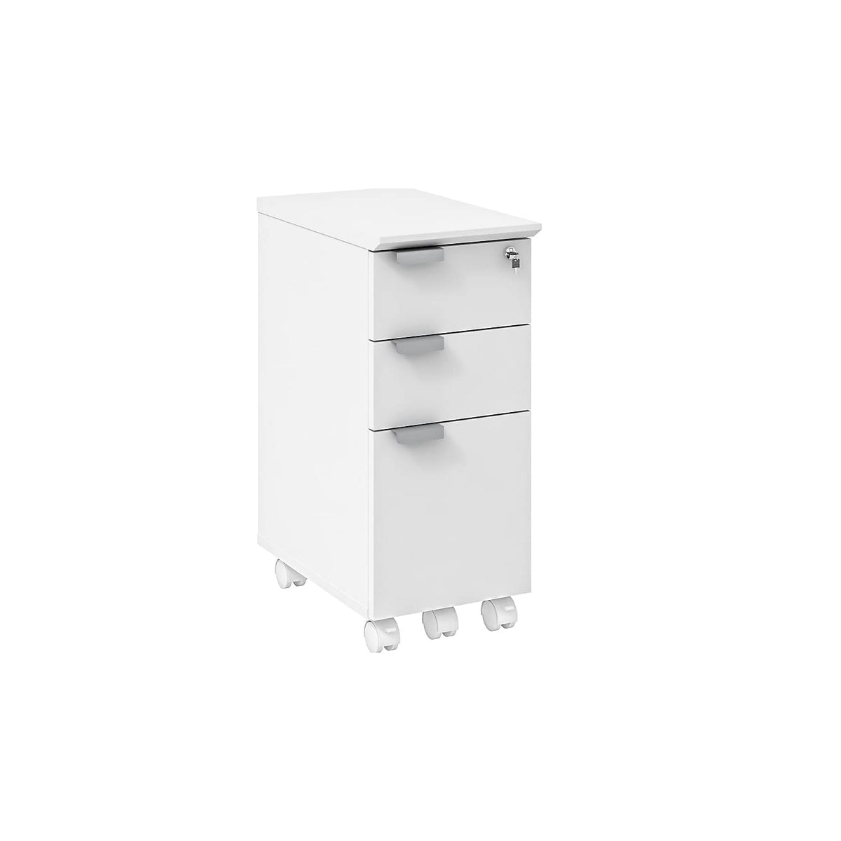 Safco Resi Ped 3-Drawer Vertical File Cabinet, Locking, Letter, White, 19.02-inch (RESPEDWH)