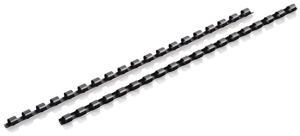 Mead Combbind Binding Spines/Spirals/Coils/Combs, 5/16', 40 Sheet Capacity, Black, 125 Pack (4000131)