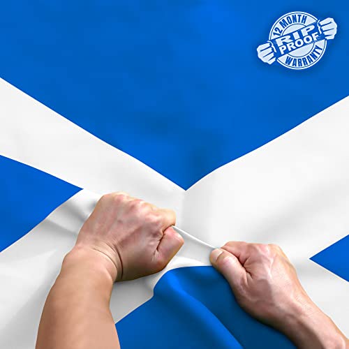 Anley Rip-Proof Technology Double Sided 3-Ply Scotland Flag 3X5 Foot - Vivid Color, Canvas Header And Wrinkle Resistant - The St