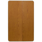 Flash Furniture Wren 36''W x 72''L Rectangular Oak Thermal Laminate Activity Table - Height Adjustable Short Legs