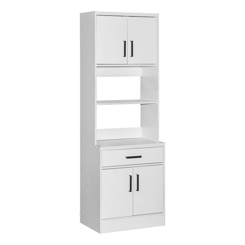 Better Home Products Shelby Tall Wooden Kitchen Pantry in White