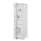 Acme Cargo Wardrobe Metal Armoire with 1 Door in White