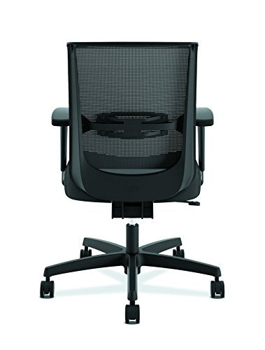The HON Company HONCMS1AUR10 HON Convergence Task Computer Chair for Office Desk, Black Vinyl (HCT1MM), Mesh Back