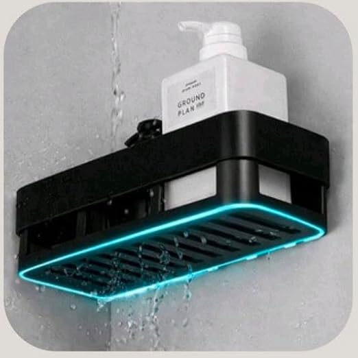 Uobicoz PfWall Mounted Bathroom Shelf Organiser No Drill Adhesive Plastic