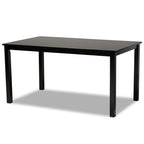 Baxton Studio Verner Modern and Contemporary Grey Fabric Upholstered and Dark Brown Finished Wood 7-Piece Dining Set