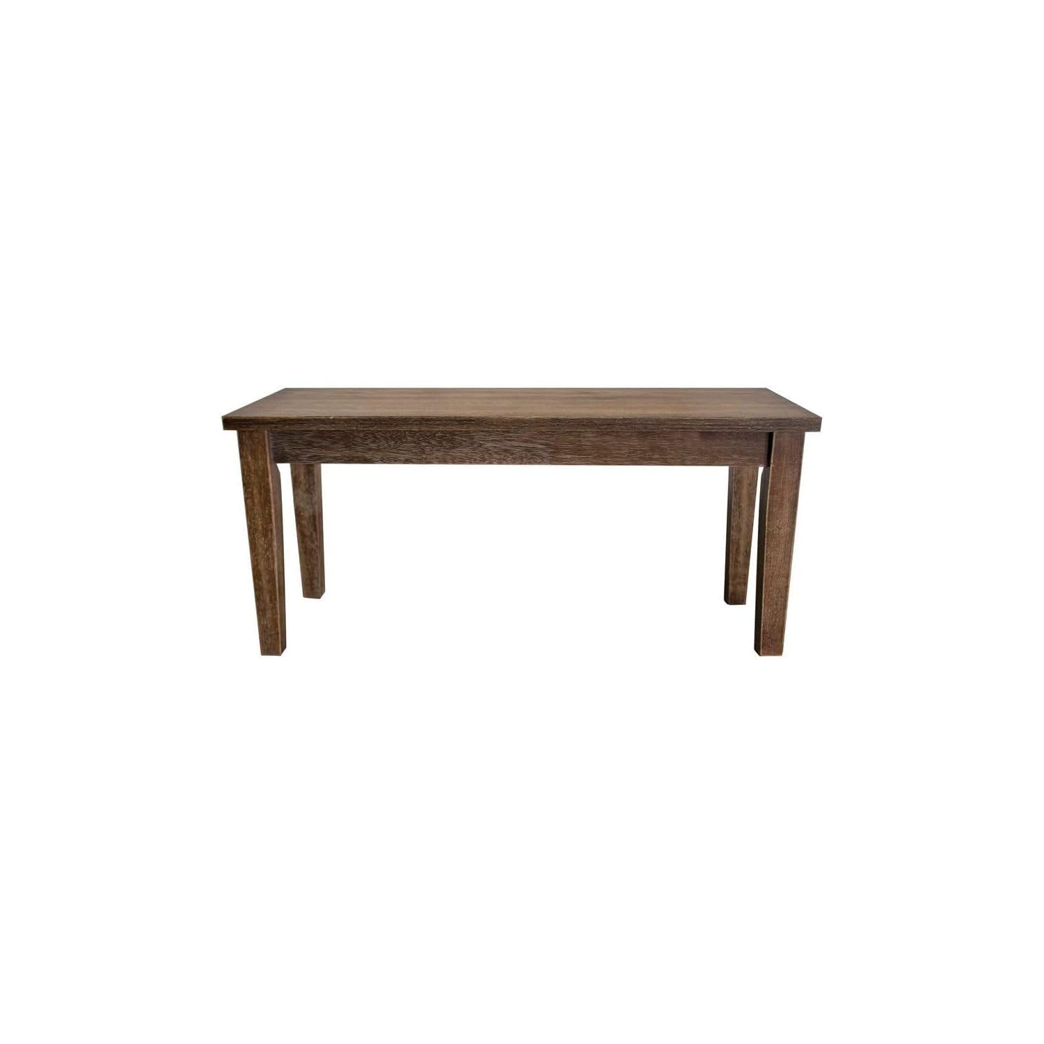 Best Master Transitional Solid Wood Dining Room Bench In Antique Natural Oak