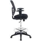 Modway Articulate Drafting Chair - Reception Desk Chair - Drafting Table Chair In Black